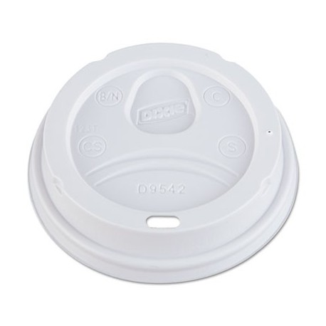 DIXIE- Dome Drink-Thru Lids Fits 12-16 oz Paper Hot Cups White
