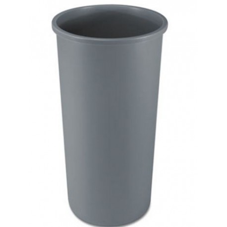 Rubbermaid Commercial Untouchable Waste Container Round Plastic 22gal Gray