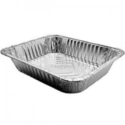 Y6132H Silver Aluminum Half Size Steam Table Pan - 11.75 x 9.38 x 2.56