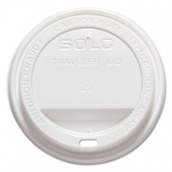Dart Traveler Drink-Thru Lid Fits 12-16 oz Cups White