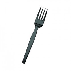 SmartStock Plastic Cutlery Refill Forks Black