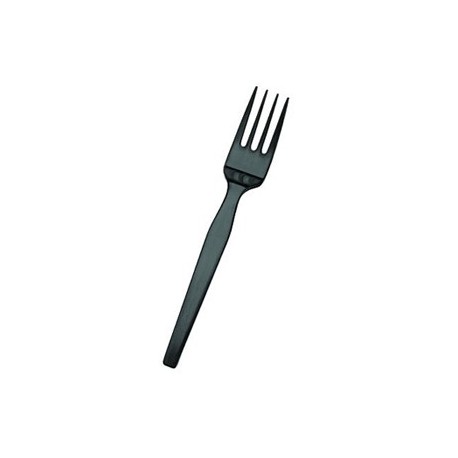 SmartStock Plastic Cutlery Refill Forks Black