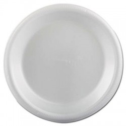 Plastifar Foam Dinnerware Plate 9 White