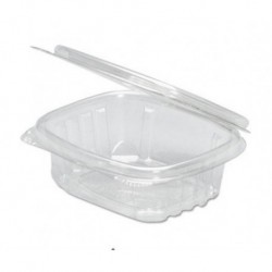 Genpak Clear Hinged Deli Container 8oz 5 3|8 x 4 1|2 x 1 1|2