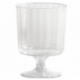 WNA   CLASSIC CRYSTAL PLASTIC WINE GLASSES ON PEDESTALS 5 OZ. CLEAR
