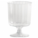 WNA   CLASSIC CRYSTAL PLASTIC WINE GLASSES ON PEDESTALS 5 OZ. CLEAR