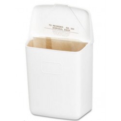 HOSPECO Health Gards Wall Mount Sanitary Napkin Receptacle with Hinged Lid Plastic 1gal White