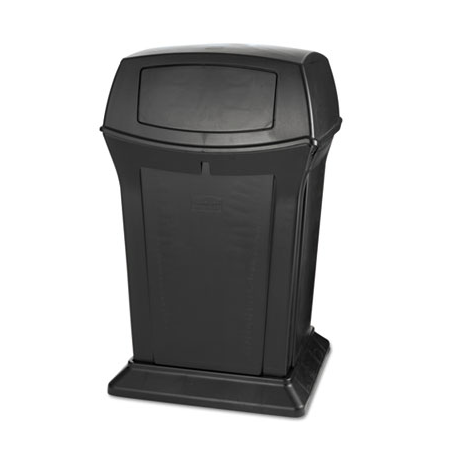 Rubbermaid Commercial Ranger Fire-Safe Container Square Structural Foam 45 gal Black