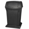 Rubbermaid Commercial Ranger Fire-Safe Container Square Structural Foam 45 gal Black