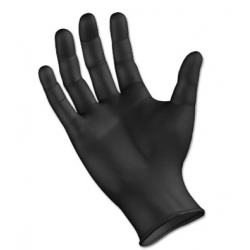 Boardwalk Disposable General Purpose Powder-Free Nitrile Gloves L Black 4.4mil
