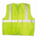 ANSI Class 2 Deluxe Style Vest 3X-Large 4X-Large Lime Green Silver