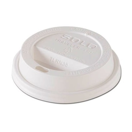 Dart Traveler Dome Hot Cup Lid Fits 8oz Cups White