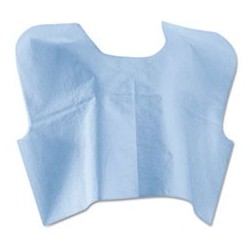 Medline Disposable Patient Capes 3-Ply T/P/T 30 in. x 21 in. White