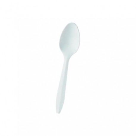Victoria Bay White Medium Weight Plastic Teaspoon- Bulk