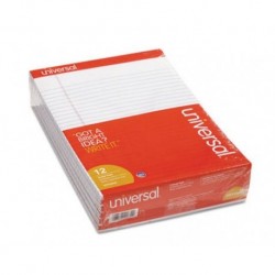 Universal Perforated Edge Writing Pad Legal Ruled Letter White 50 Sheet