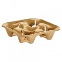 Chinet StrongHolder Molded Fiber Cup Tray 8-32oz Four Cups