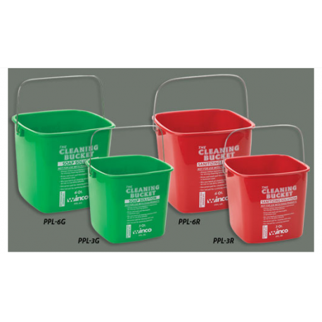 Cleaning Buckets Pails 3Qt. GREEN Soap Solution