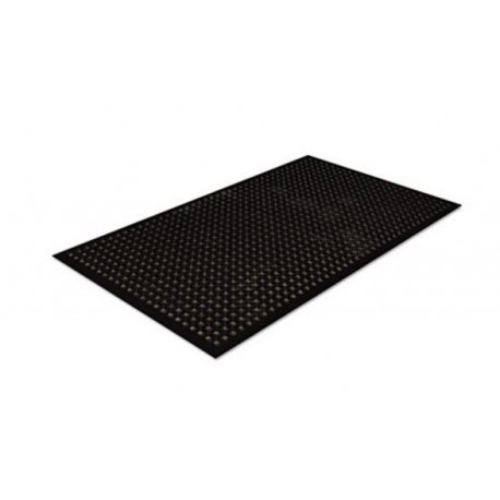 Crown Safewalk-Light Drainage Safety Mat Rubber 36 x 60 Black