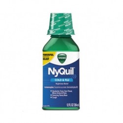 Vicks NyQuil Cold & Flu Nighttime Liquid 12 oz Bottle