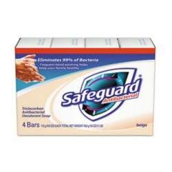 Safeguard Antibacterial Bath Soap Beige 4oz Bar