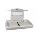RUBBERMAID COMMERCIAL HORIZONTAL STURDY STATION 2 BABY CHANGING TABLE PLATINUM