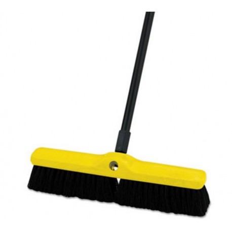 Rubbermaid Commercial Medium Floor Sweeper Polypropylene and Tampico 18 Brush 3 Bristles Black