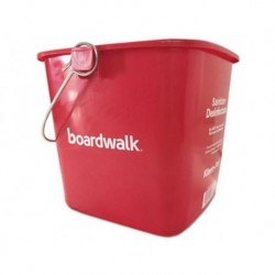 Boardwalk Sanitizing Bucket 6 qt Red Plastic