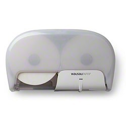 DublServ HC White Translucent Toilet Paper Dispenser 16 5/8 x 9 15/16 x 4 3/4