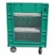 LM Exchange Linen Truck 45 Cubic Ft Capacity FDA Approved HDPE Resin HUNTER GREEN (208) Fully Assembled With 8 in. Colson Ca