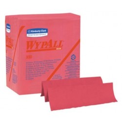 WypAll X80 Cloths 1|4 Fold HYDROKNIT 12 1|2 x 12 Red 50 Sheets per Box