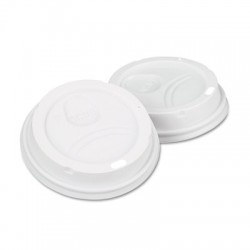 Dixie Dome Drink-Thru Lids10-16 oz Perfectouch12-20 oz WiseSize Cup White