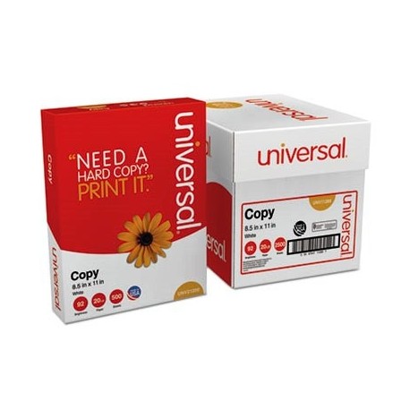 Universal Copy Paper Convenience Carton 92 Brightness 20lb 8 1/2 x11 White