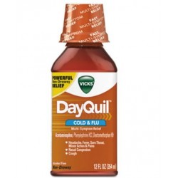 Vicks DayQuil Cold & Flu Liquid 12 oz Bottle