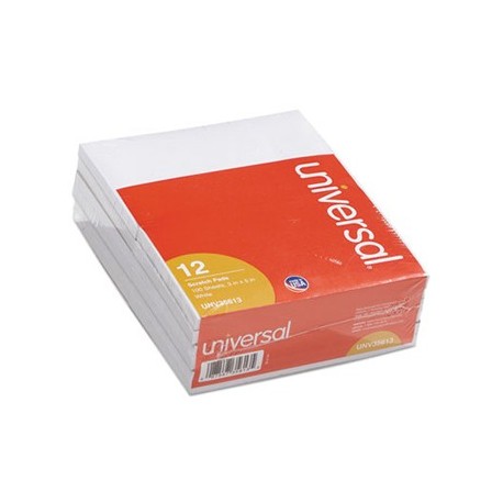 Scratch Pads Unruled 3 x 5 White 100 Sheets