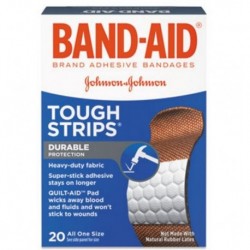 BAND-AID Flexible Fabric Adhesive Tough Strip Bandages