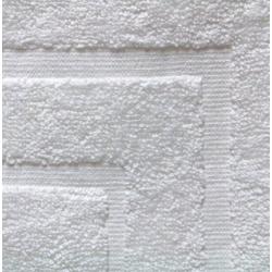 Oxford Gold BATH MATS 20 X 30 7.00 LBS WHITE 86% Cotton Ringspun 14% Polyester with 100% cotton Loops Dobby Border