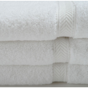Oxford Gold BATH Towels WHITE 86% Cotton Ringspun/ 14% Polyester w/ 100% Cotton Loops Cam Border 5.50LBS