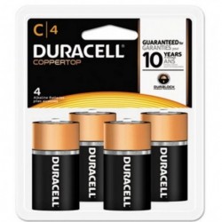 Duracell CopperTop Alkaline Batteries with Duralock Power Preserve Technology C