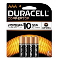 Duracell CopperTop Alkaline Batteries with Duralock Power Preserve Technology AAA