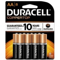 Duracell CopperTop Alkaline Batteries with Duralock Power Preserve Technology AA