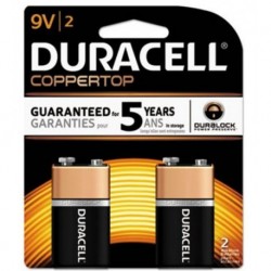 Duracell CopperTop Alkaline Batteries with Duralock Power Preserve Technology 9V