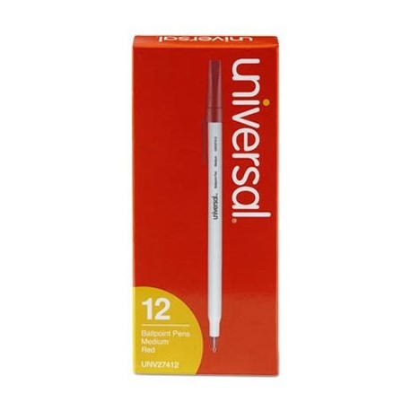 Universal Economy Ballpoint Stick Oil-Based Pen Red Ink Medium