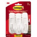 Command General Purpose Hooks Value Pack Large 5lb Cap White 3 Hooks & 6 Strips