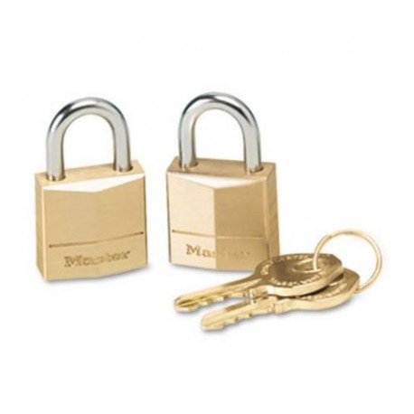 Master Lock Three-Pin Brass Tumbler Locks  2 Locks & 2 Keys