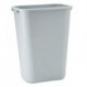 Rubbermaid Commercial Deskside Plastic Wastebasket Rectangular  Gray