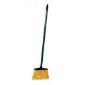 Large Angle Brooms  48x1-7/8 Flagged Yellow Nylon Bristles Plastic Cap Green Handle