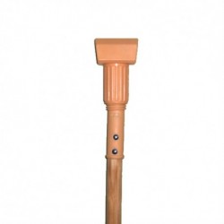 Wet Mop Handle Plastic Head Size:60  Janitorial Size 15/16 with Wood handle. Style: Jaw Clamp. YELLOW