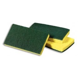 Cellulose Scrub Sponge Heavy Duty 3.37 X 6.25 Yellow/Green