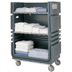 LM Exchange Linen Truck 45 Cubic Ft Capacity FDA Approved HDPE Resin BLUE (214) Color Fully Assembled With 8 in. Casters 2