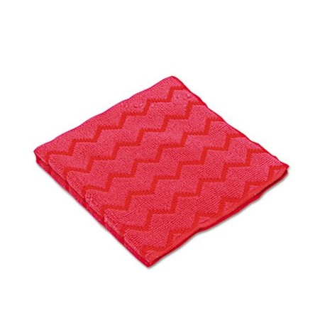 Rubbermaid Commercial HYGEN Microfiber Cleaning Cloths 16 x 16 Red